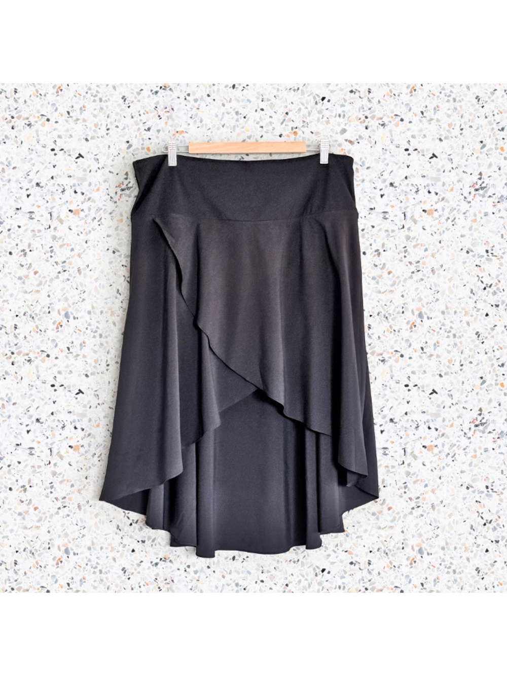 NWT Halara Breezeful Black Asymmetric Ruffle High Low 2-in-1 Skirt Skort Sz 1X